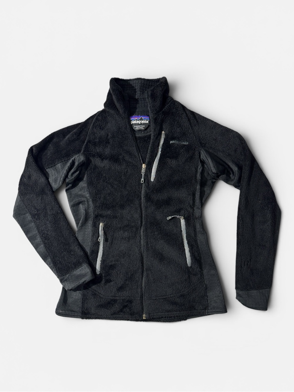 Patagonia women’s S Small black full zip fleece performance jacket EUC